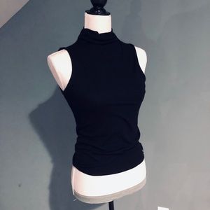 Guess black low turtleneck tank.